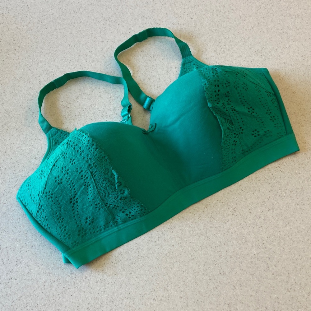 Cacique NWOT Emerald Green Lace Bra Women Size 54B